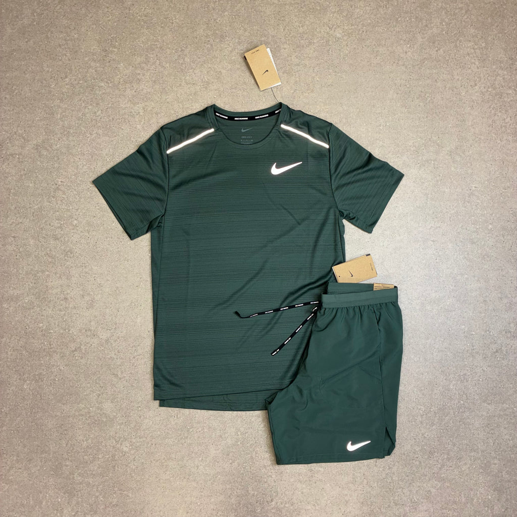 Nike Miler & Flex Shorts Vintage Green