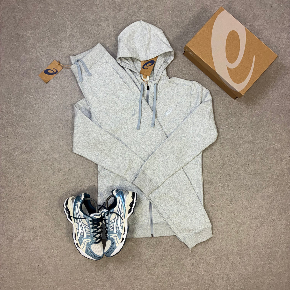 ASIC Sport Full Zip Tracksuit Piedmont Grey / Heather