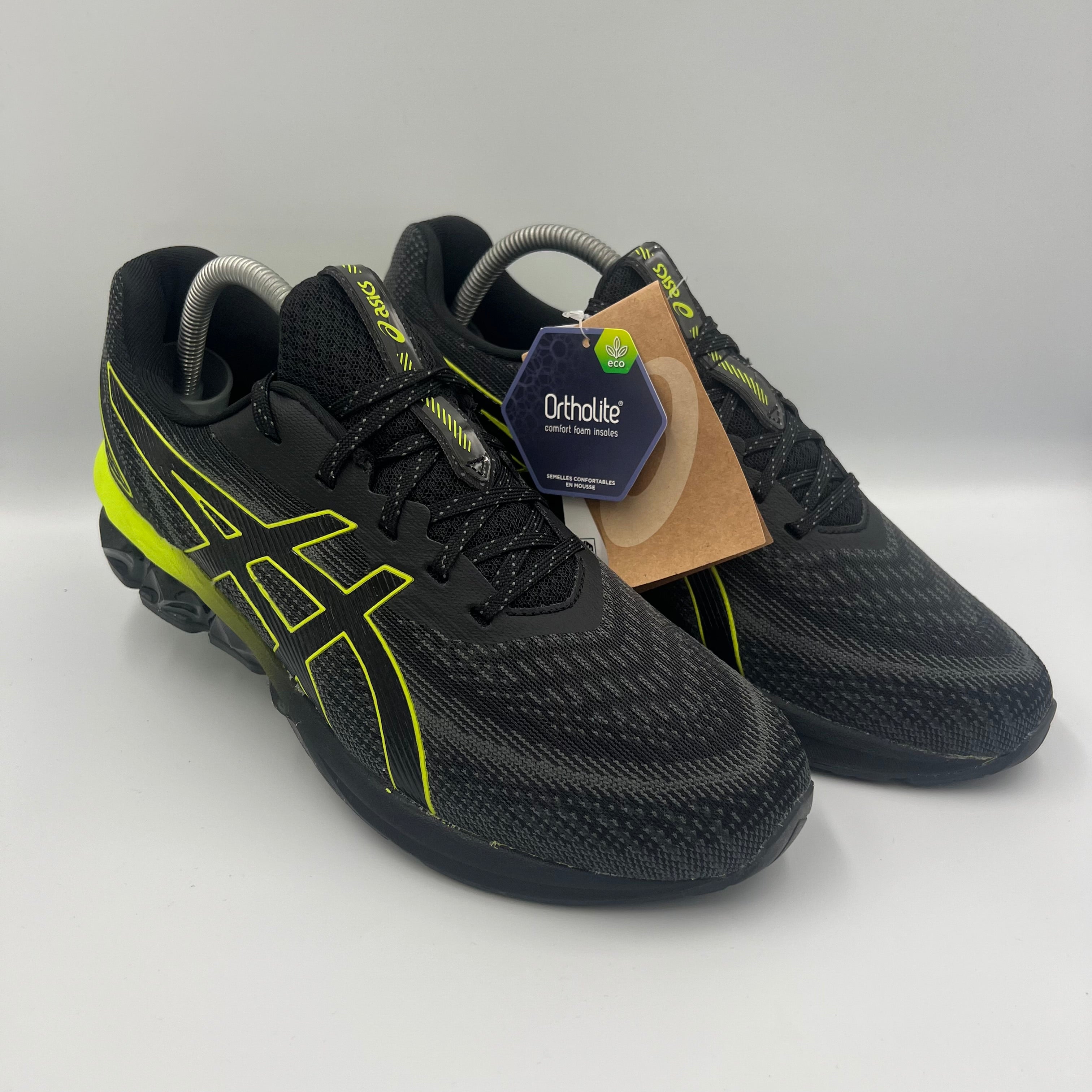 ASICS Gel-Quantum 180 VII Black / Neon Lime lateral side profile