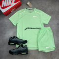 Nike Miler & Challenger Shorts Vapour Green lateral side profile