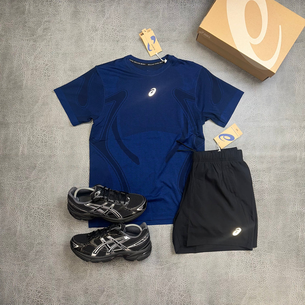 ASIC Seamless SS Midnight Navy & Black Shorts