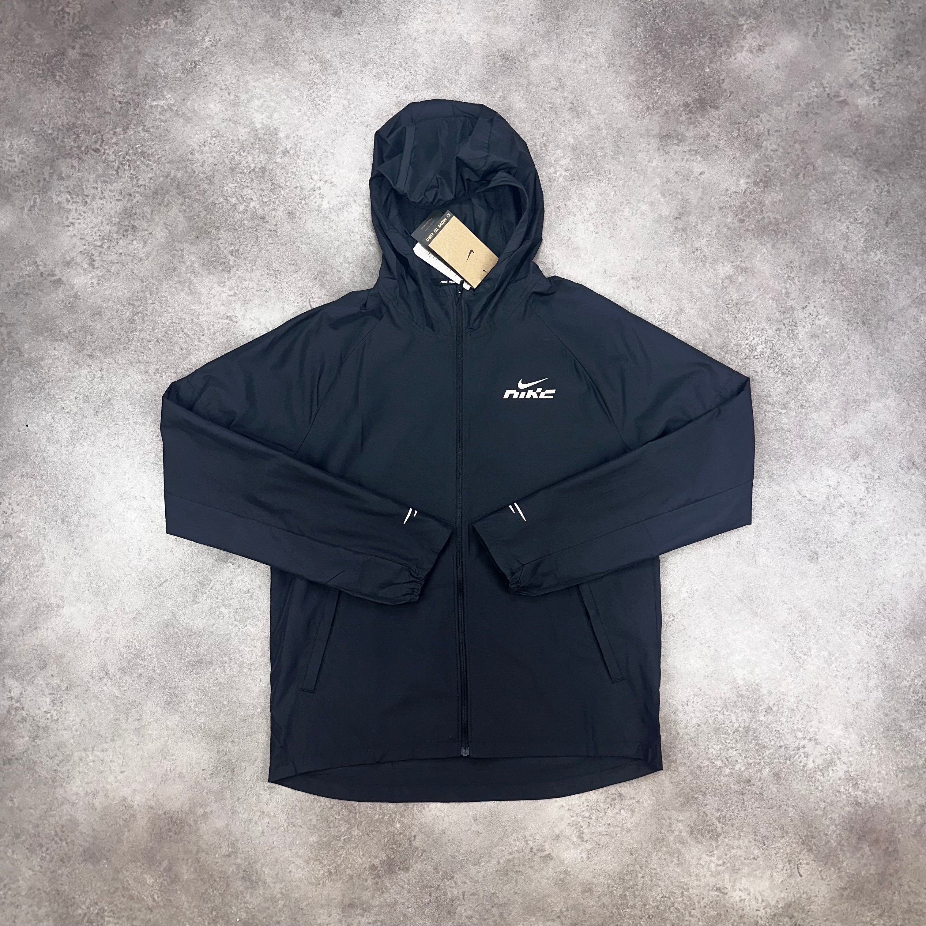 Nike Miler Flash Running Jacket Black front view
