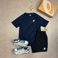 ASICS Sport Run Top Midnight Navy & Shorts Black