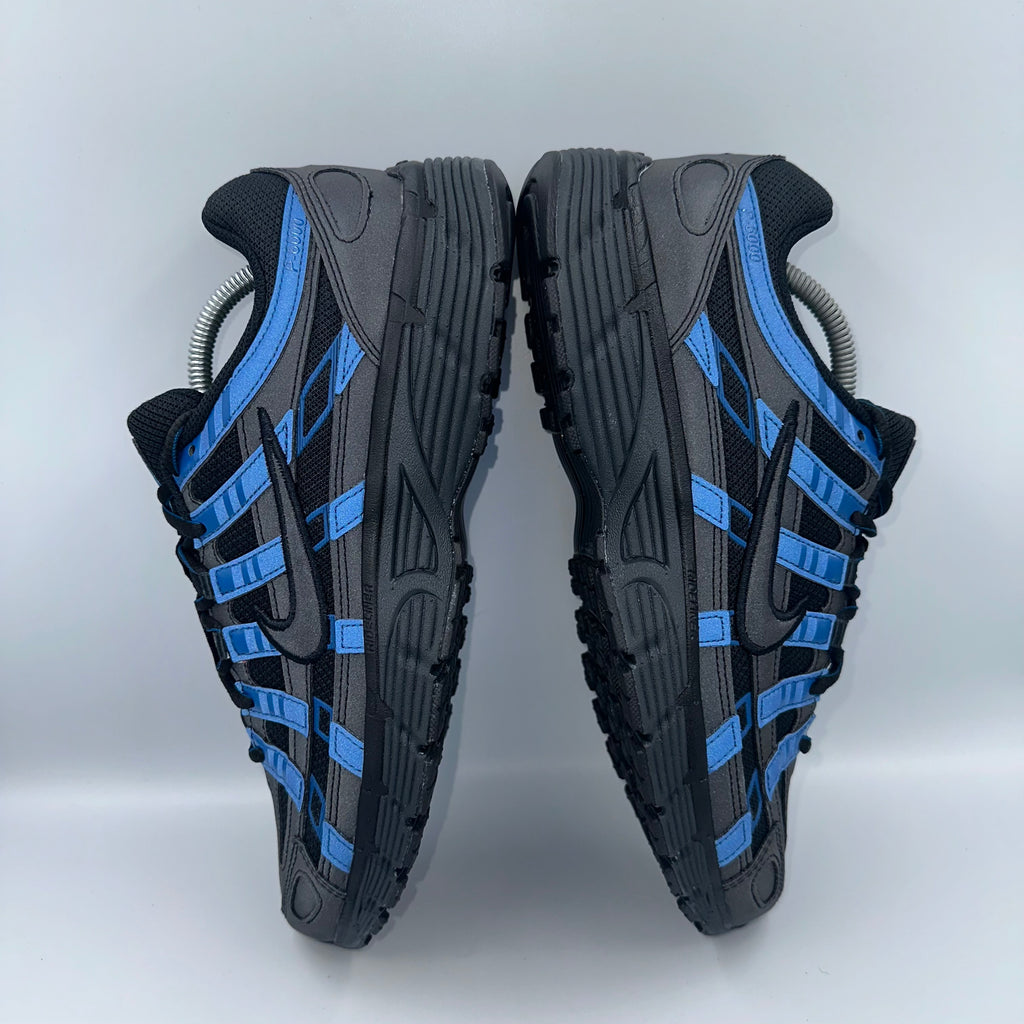 Nike P-6000 Court Blue / Black Anthracite UK 9 three-quarter front angle