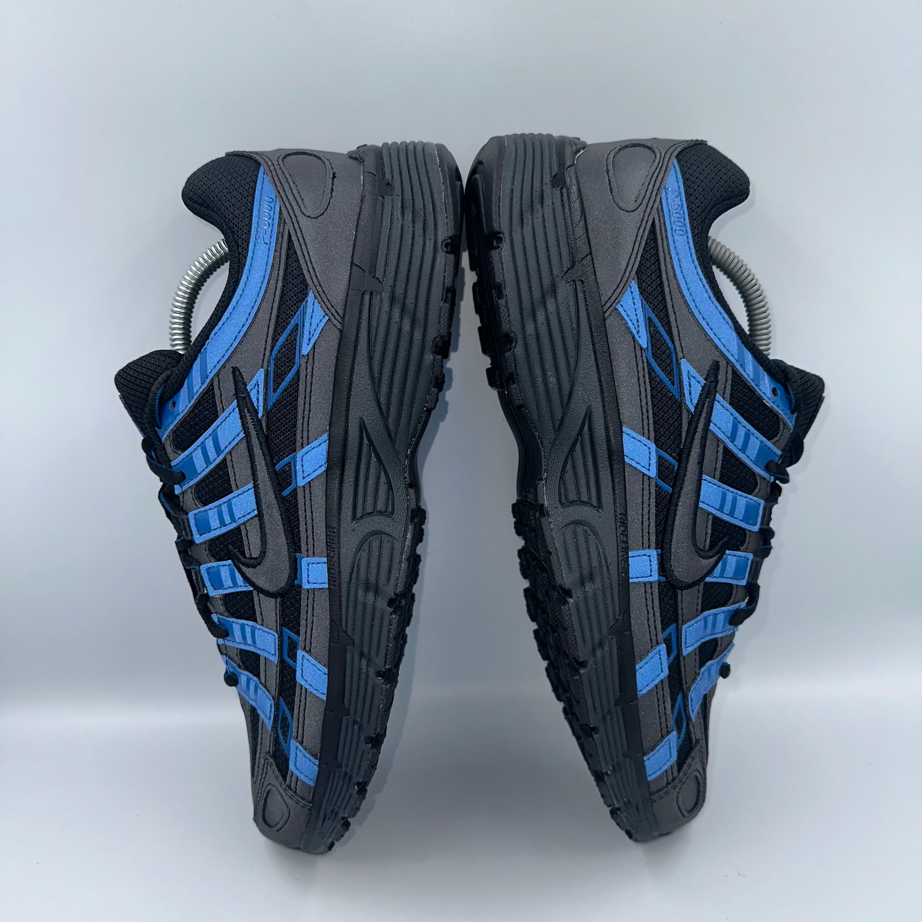 Nike P-6000 Court Blue / Black Anthracite UK 9 three-quarter front angle