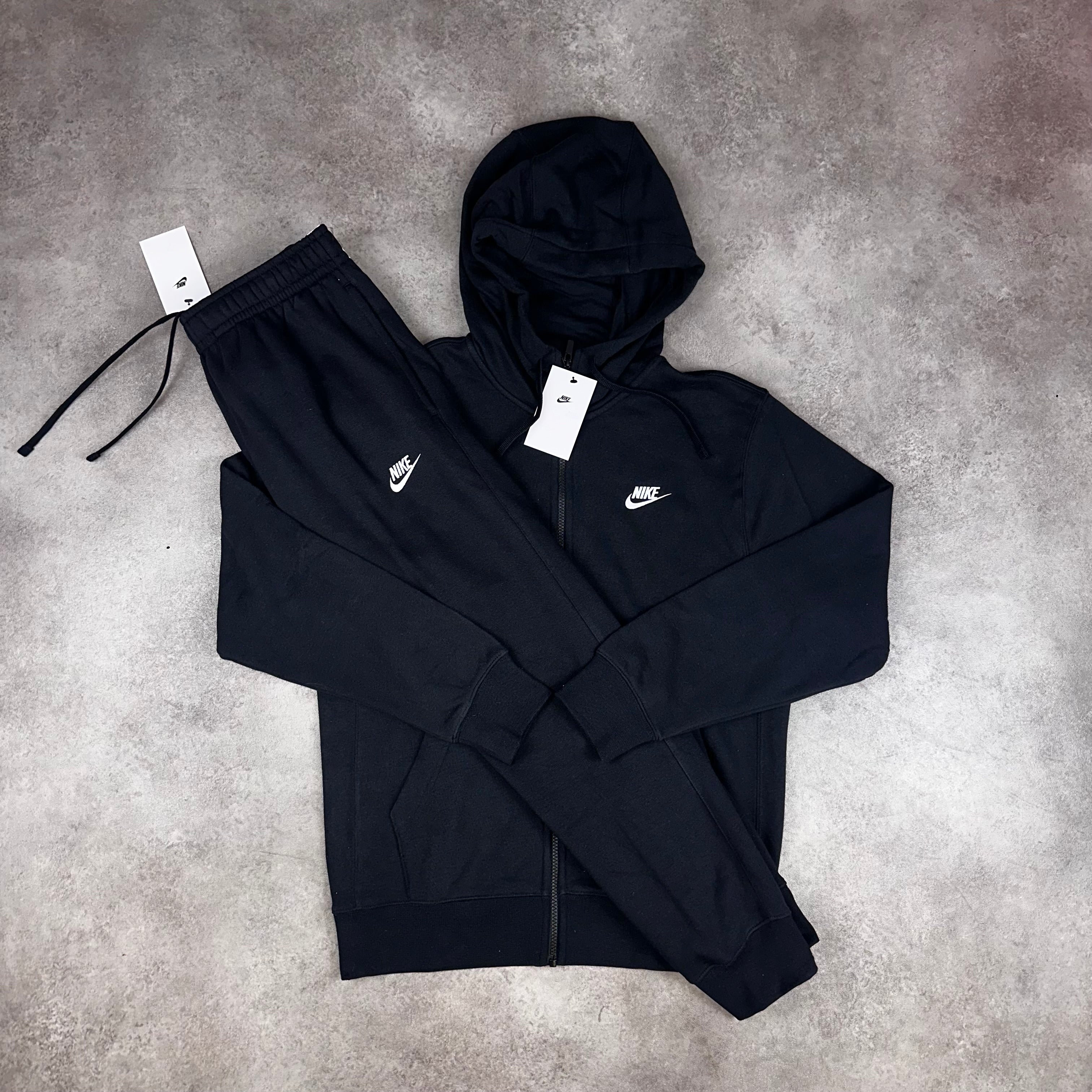 Nike Sportswear Club Fleece Tracksuit Black back view