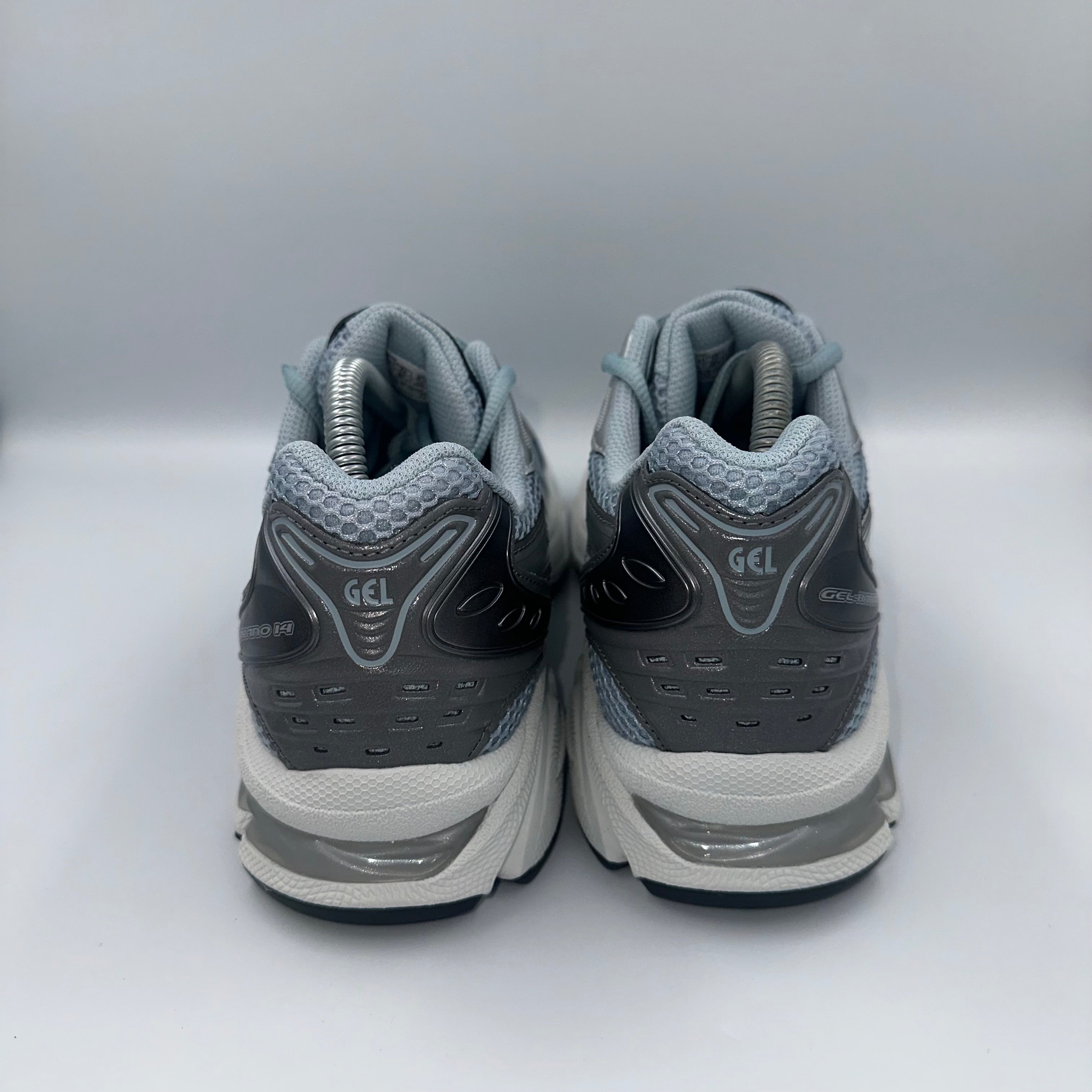 ASICS Gel-Kayano 14 Dolphin Grey / Pure Silver outsole view Various Sizes