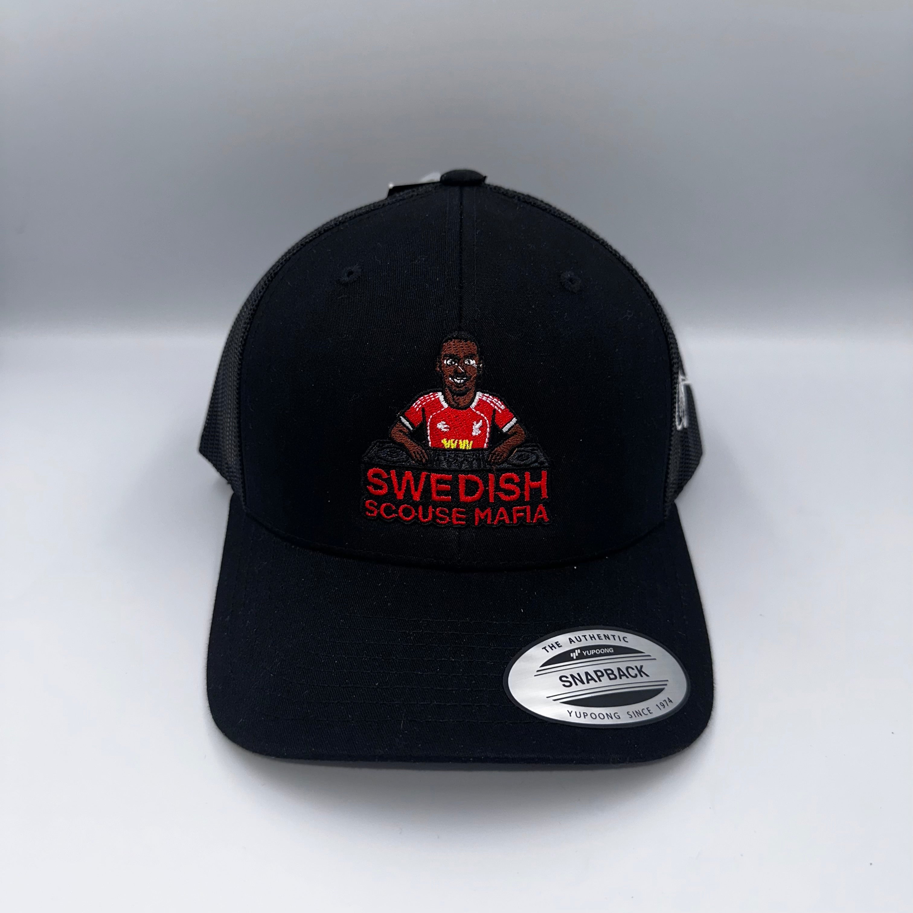 Swedish Scouse Mafia Cap - Black front view