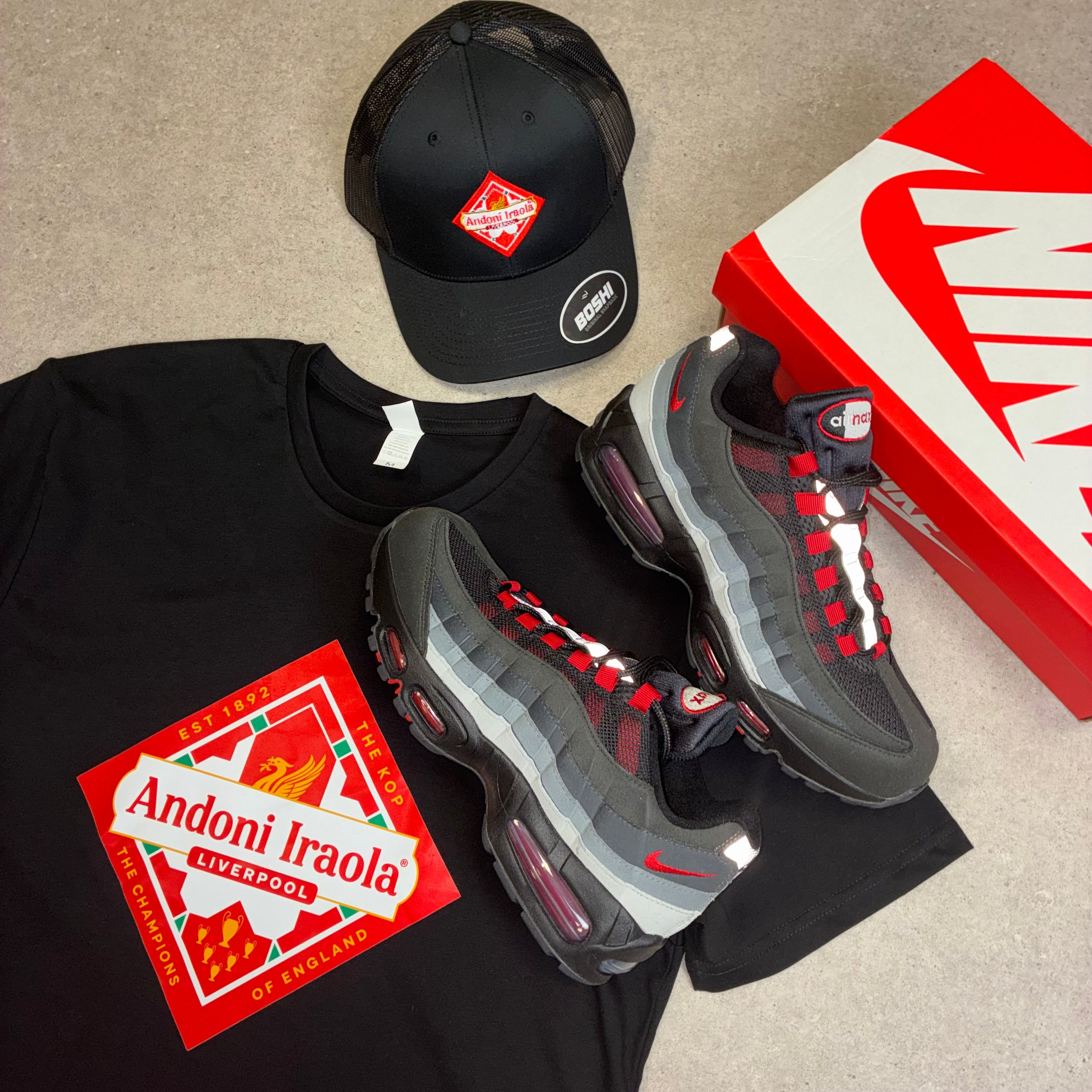 Andoni Iraola Liverpool T-Shirt & Cap - Black