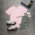 Nike Miler Pink Foam & Challenger Shorts Grey