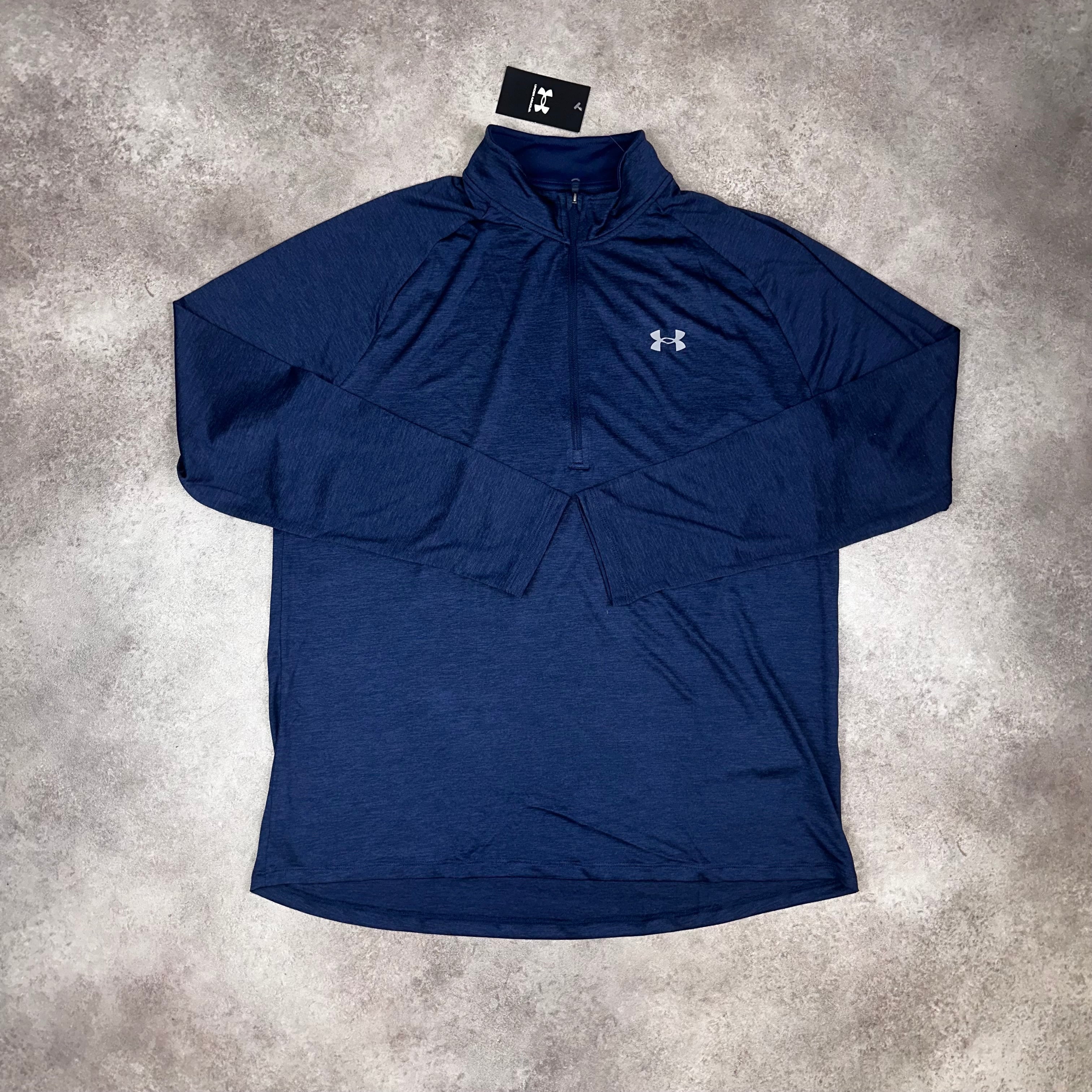 Under Armour Tech 2.0 Half Zip Navy front view