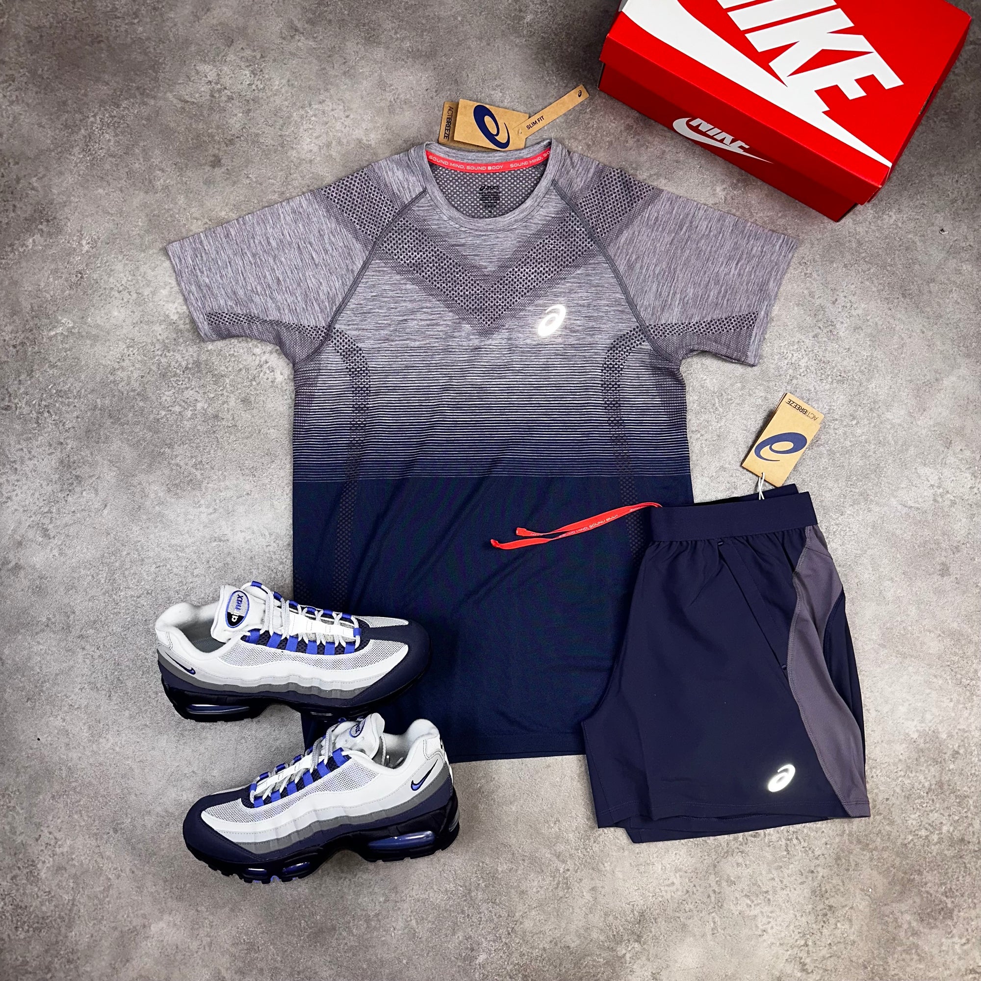 ASICS Seamless Set Lavender Grey / Indigo Fog