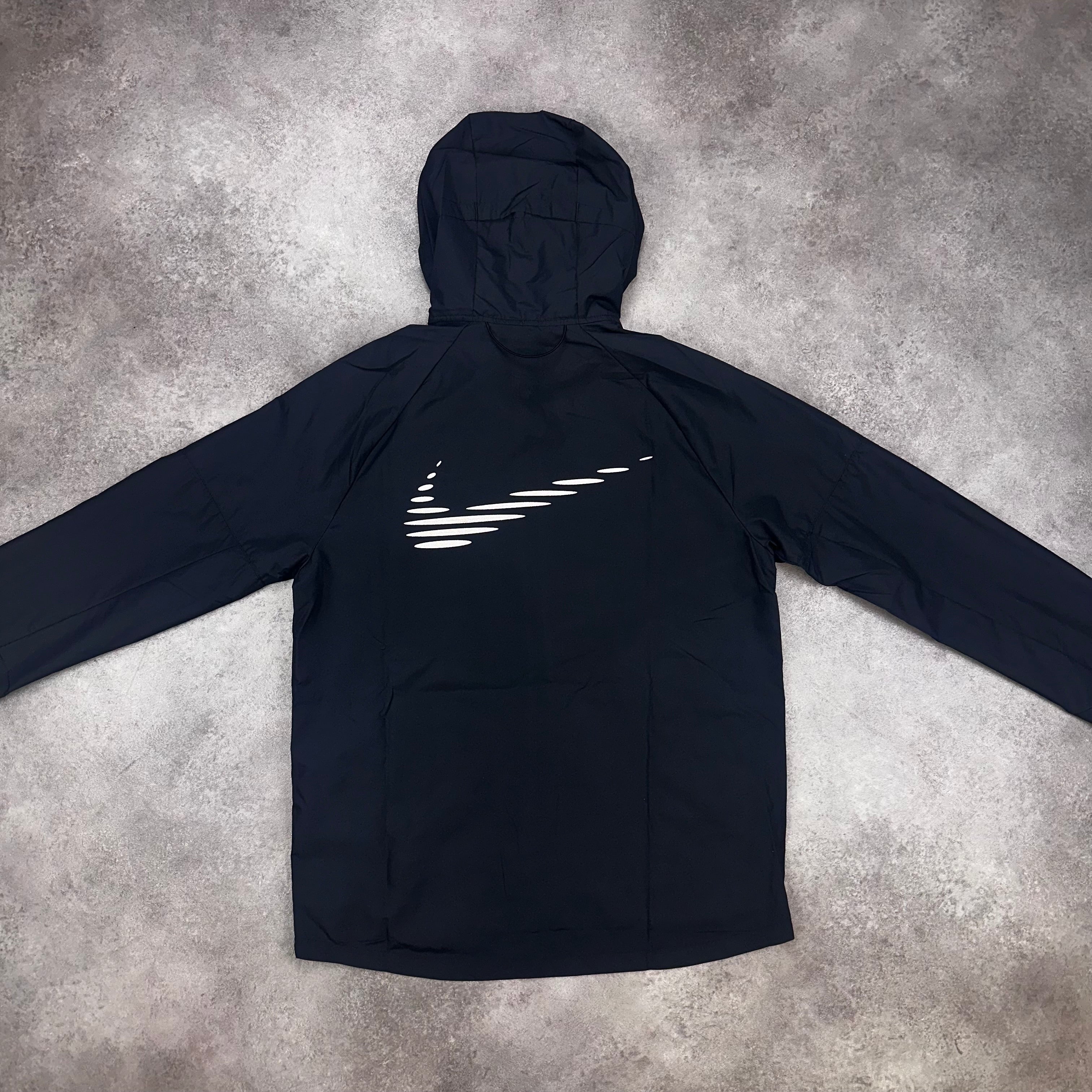 Nike Miler Flash Running Jacket Black back view