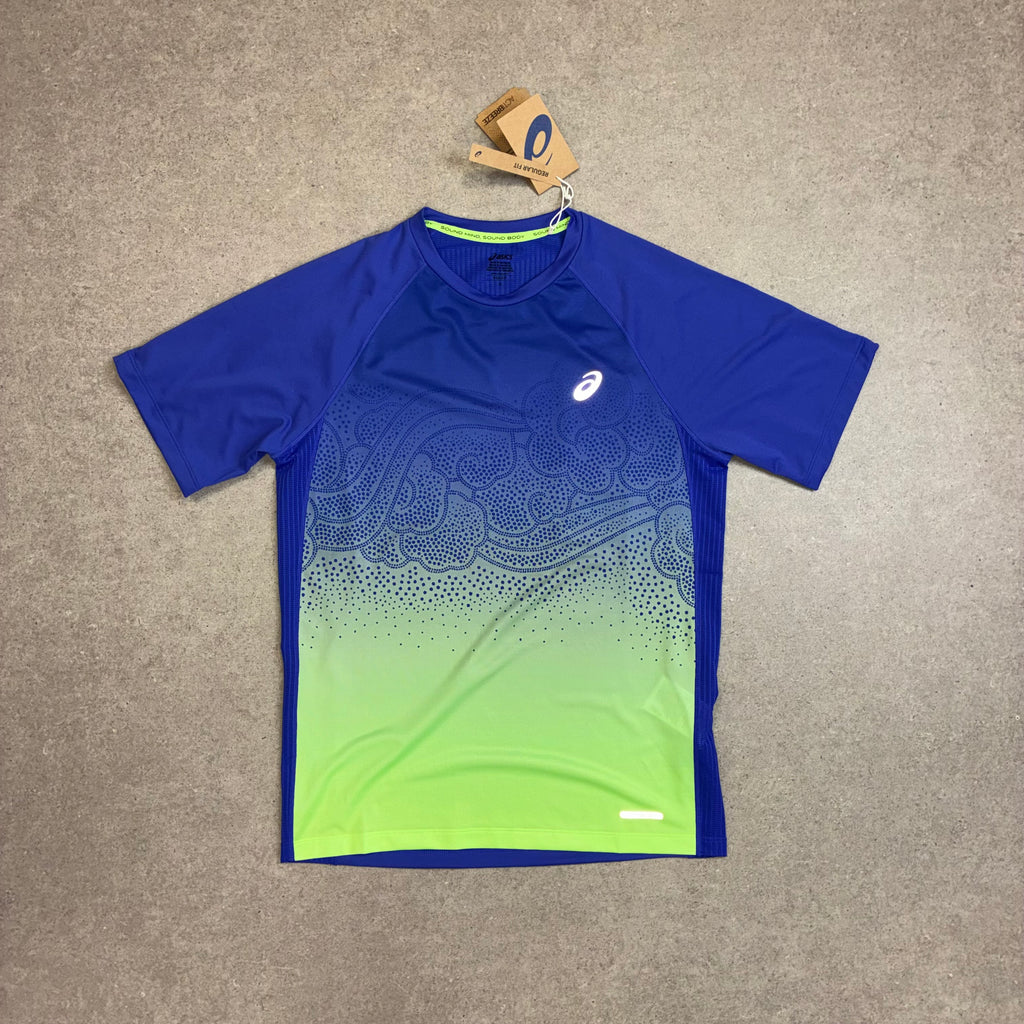 ASICS Road Fade SS Top Cobalt Burst / Illuminate Green