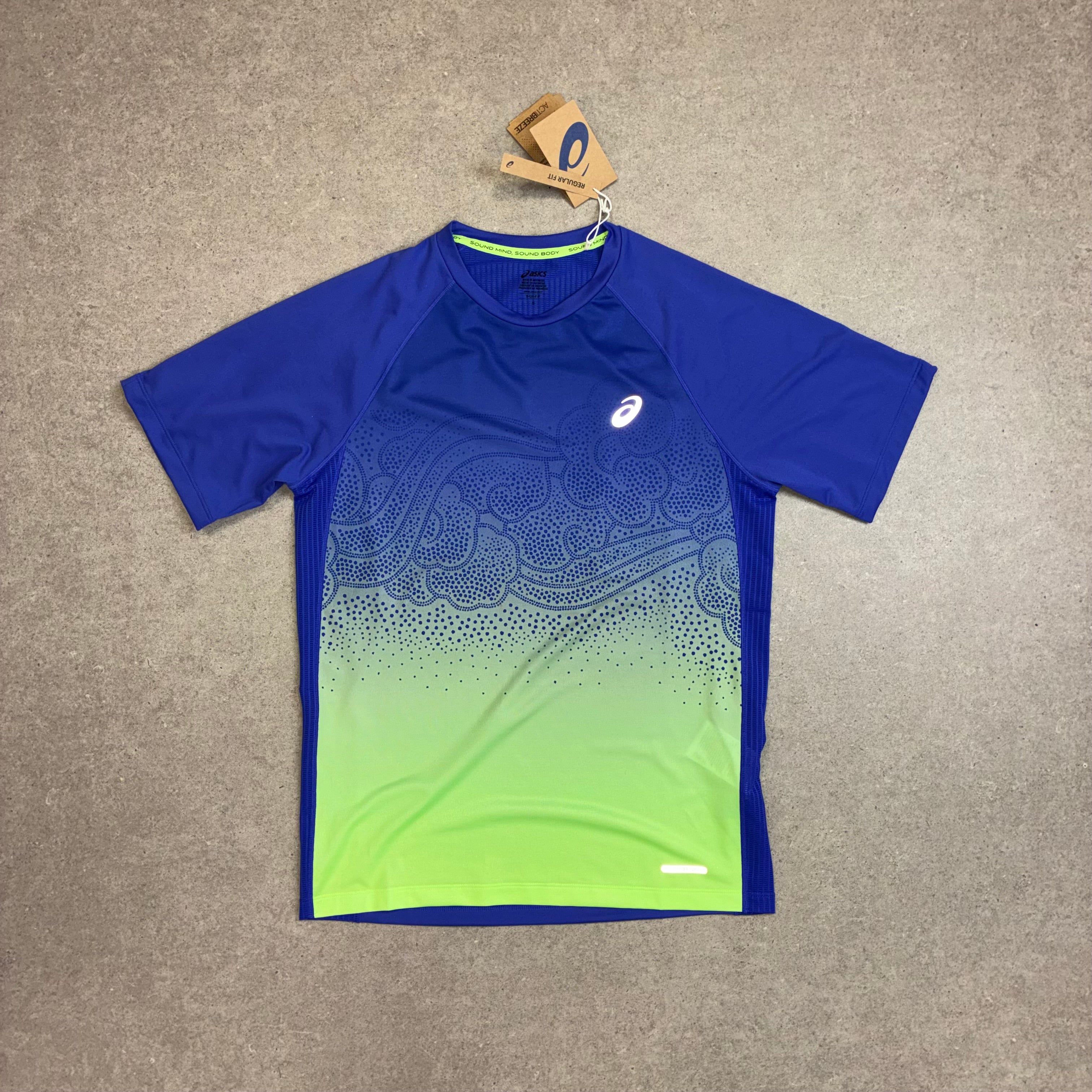 ASICS Road Fade SS Top Cobalt Burst / Illuminate Green