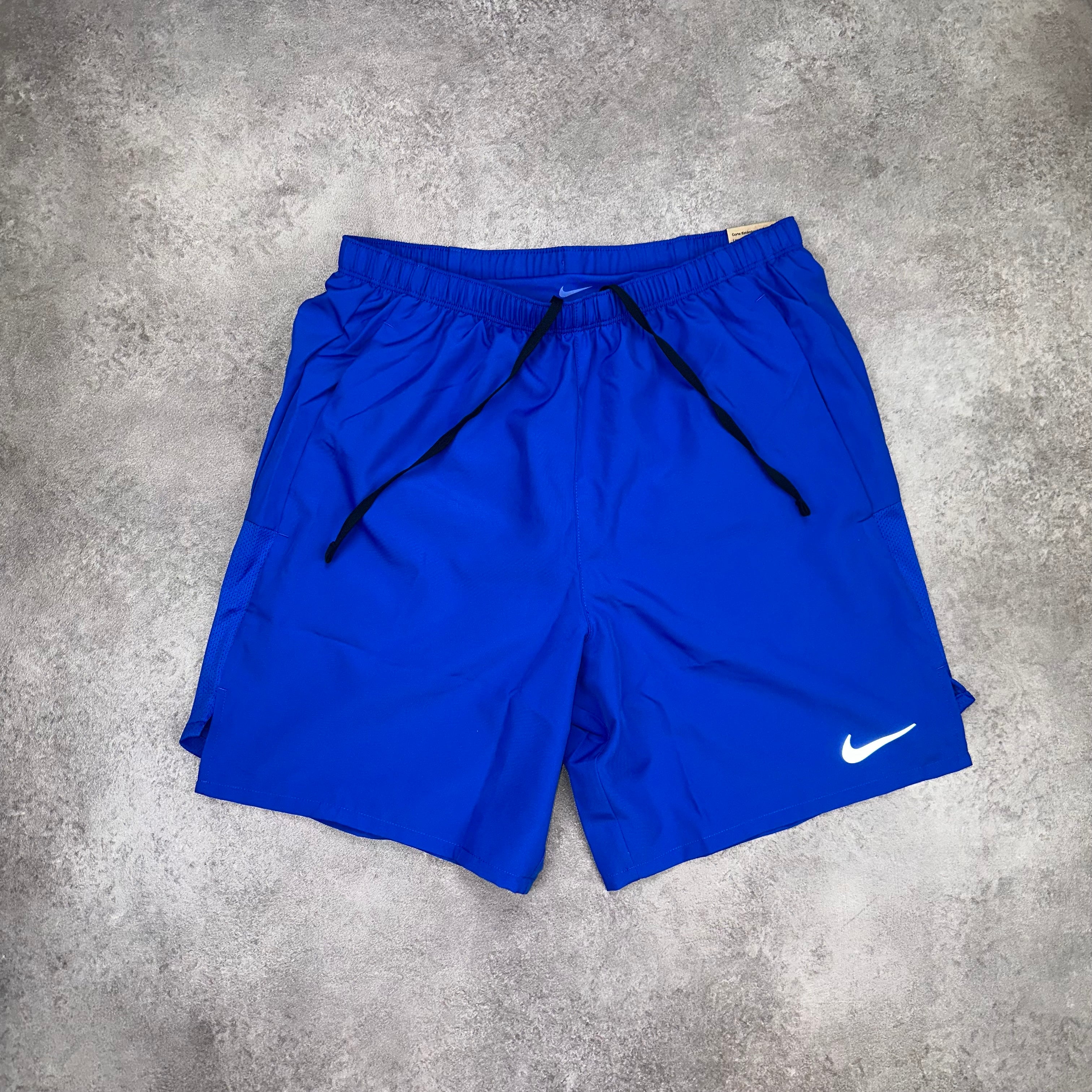Nike Challenger Shorts 7 Inch Royal Blue back view