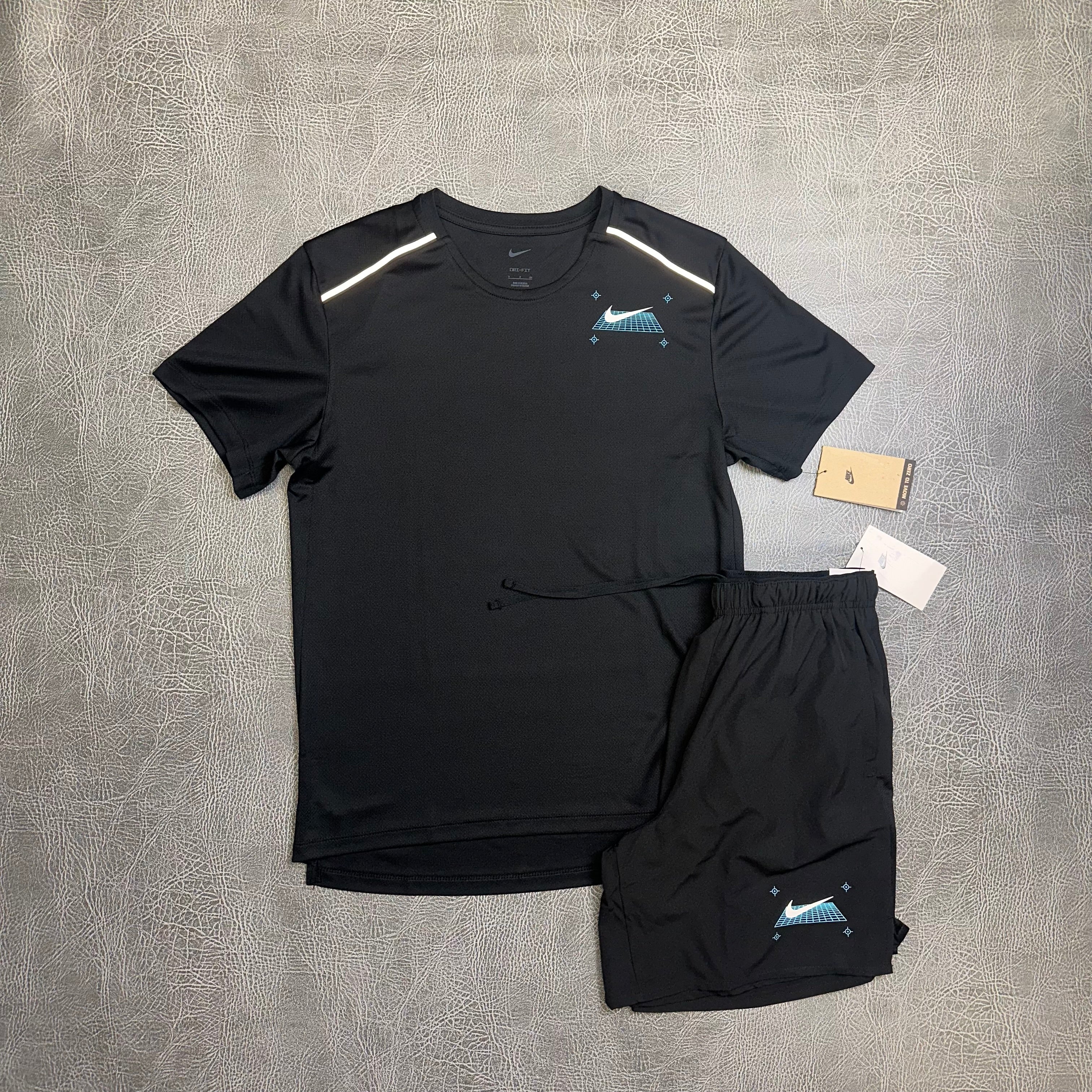 Nike Graphic Miler & Challenger Shorts Black