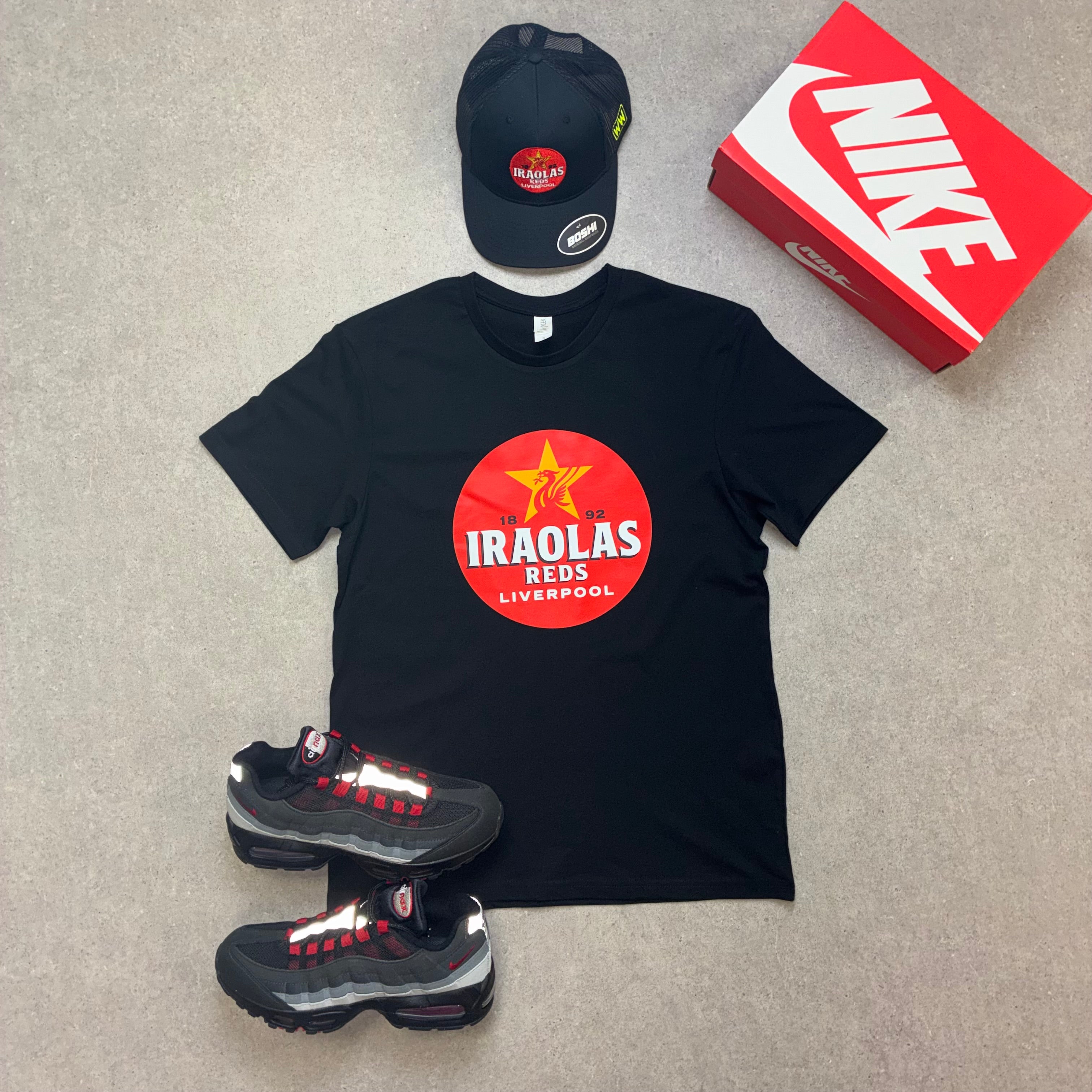 Iraolas Reds T-Shirt & Cap - Black