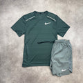 Nike Miler Vintage Green & Challenger Shorts Grey front view