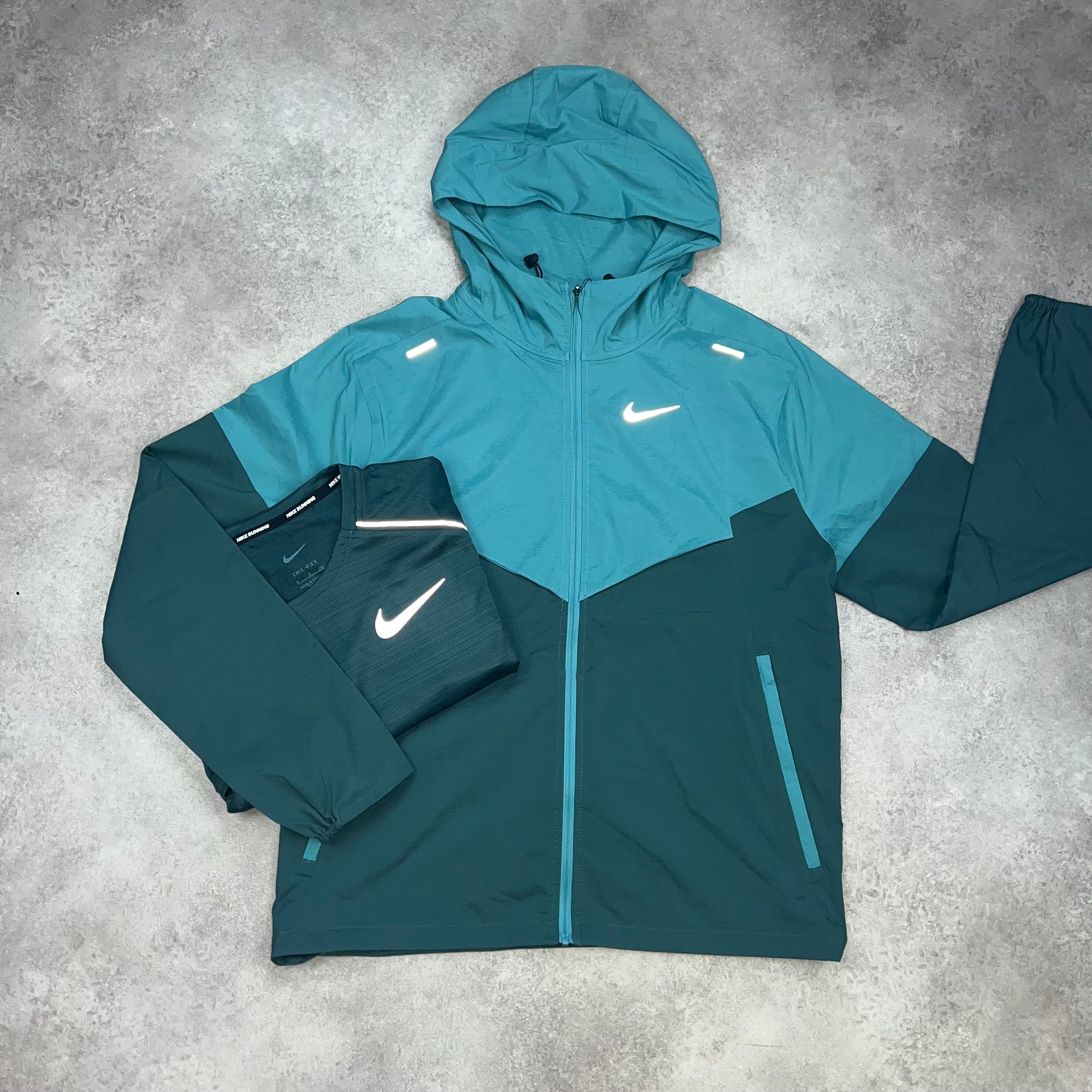 Nike Windbreaker Jacket Teal back view