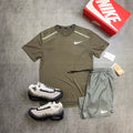 Nike Miler Medium Olive & Challenger Shorts Grey