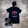 Pint of Chiesa T-shirt - Black front view
