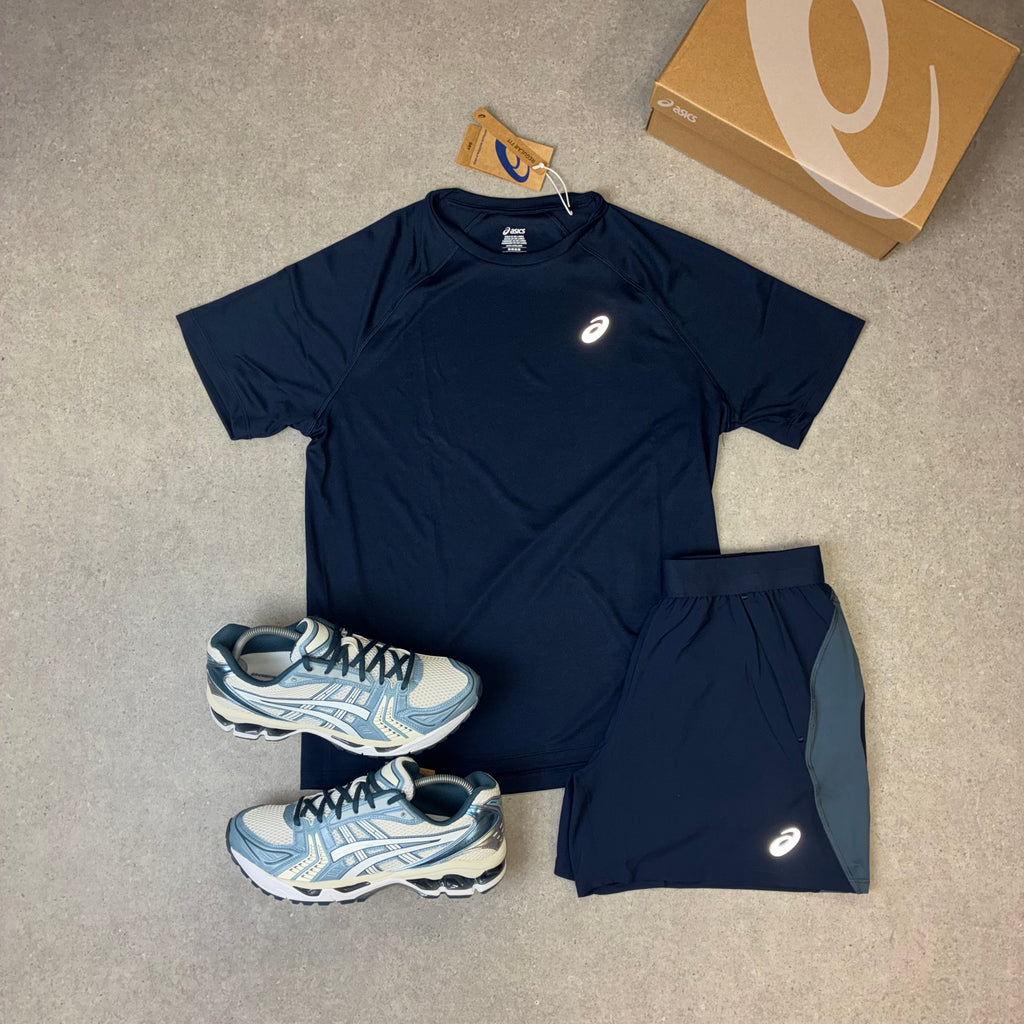 ASICS Sport Run Top & Run Shorts Midnight Navy